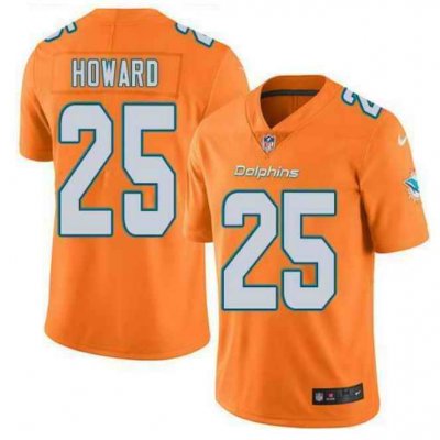 Men's Miami Dolphins #25 Xavien Howard Orange Vapor Untouchable NFL Limited Stitched Jersey