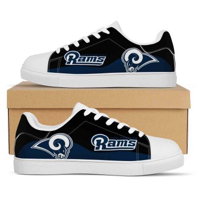 Women's Los Angeles Rams Low Top Leather Sneakers 003