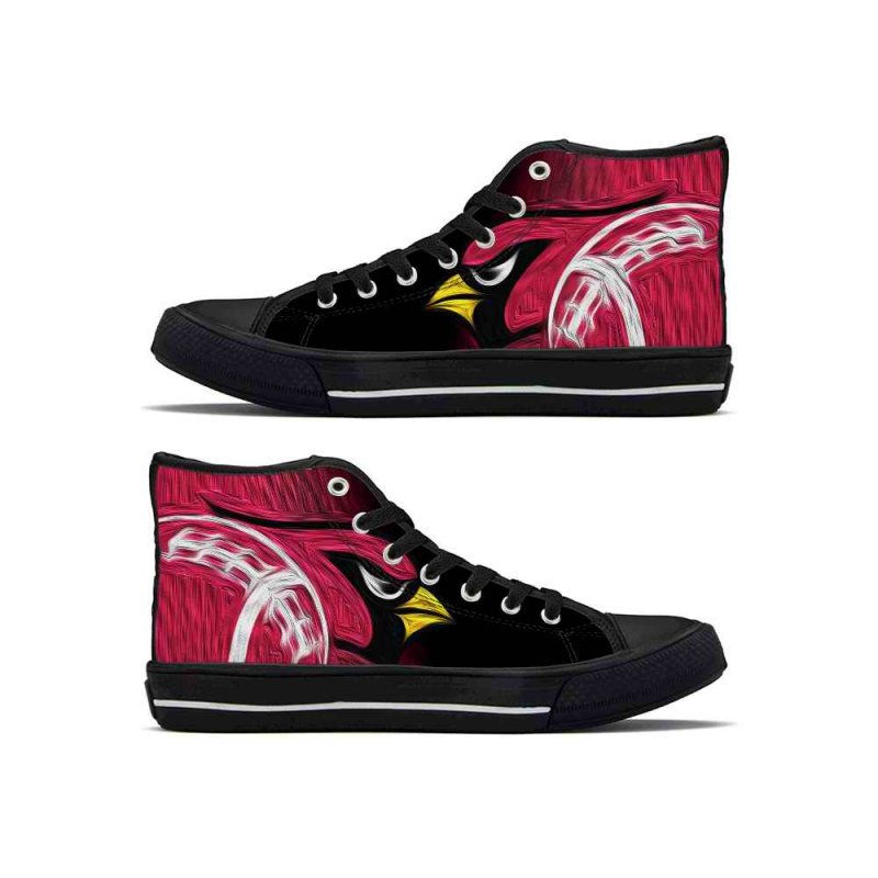 Women's Arizona Cardinals High Top Canvas Sneakers 002