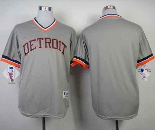 Tigers Blank Grey 1984 Turn Back The Clock Stitched MLB Jersey