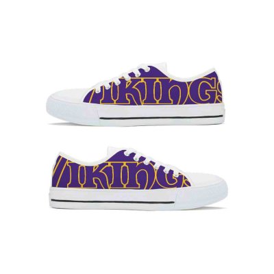 Men's Minnesota Vikings Low Top Canvas Sneakers 008