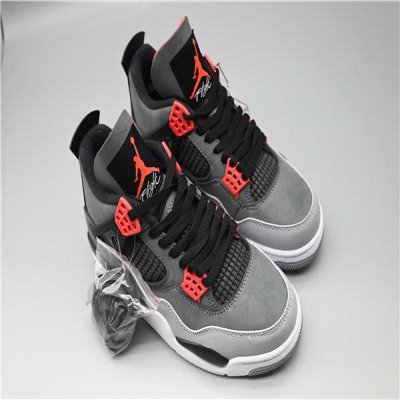 Women's Running weapon Air Jordan 4 Grey Shoes 045