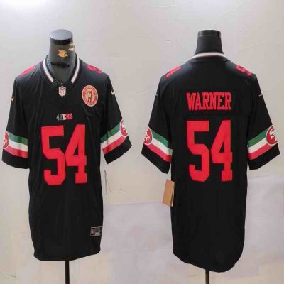 Men's San Francisco 49ers #54 Fred Warner Black F.U.S.E. Mexico With Gate Bridge Patch Vapor Limited Stitched Football Jersey