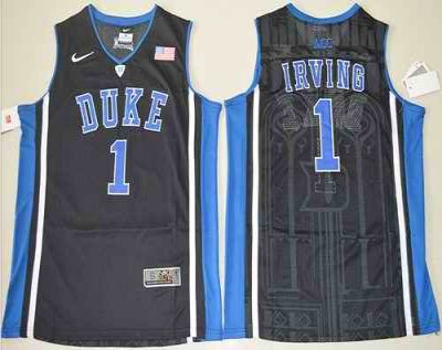 Blue Devils #1 Kyrie Irving Black Basketball Stitched NCAA Jersey