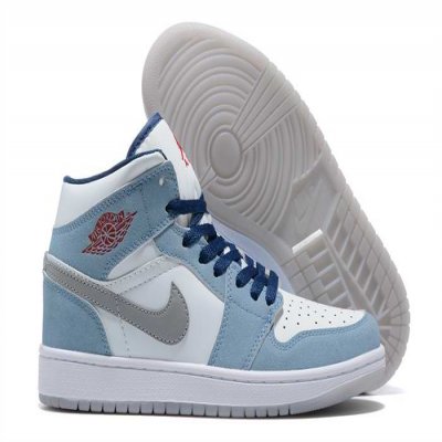 Women's Running Weapon Air Jordan 1 Blue/White Shoes 0222