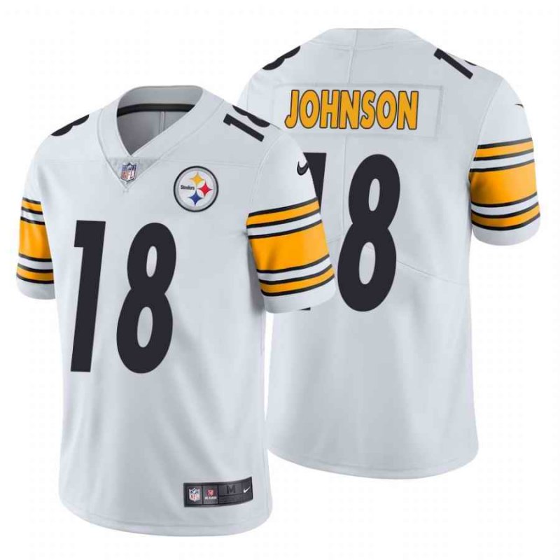 Men's Pittsburgh Steelers #18 Diontae Johnson 2019 White Vapor Untouchable Limited Stitched NFL Jersey