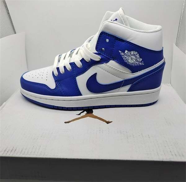 Women's Running Weapon Air Jordan 1 Blue/White Shoes 0213