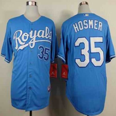 Royals #35 Eric Hosmer Light Blue Alternate 1 Cool Base Stitched MLB Jersey