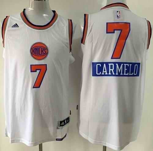 Knicks #7 Carmelo Anthony White 2014-15 Christmas Day Stitched Youth NBA Jersey