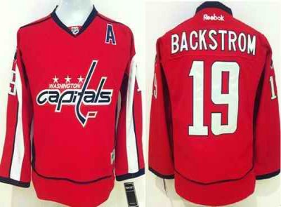 Capitals #19 Nicklas Backstrom Stitched Red Youth NHL Jersey