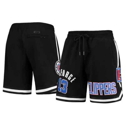 Men's Los Angeles Clippers #13 Paul George Black Shorts