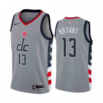 Men's Washington Wizards #13 Thomas Bryant Grey City Edition Stitched Jersey