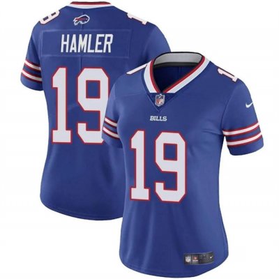 Women's Buffalo Bills #19 KJ Hamler Blue Vapor Stitched Football Jersey(Run Small)