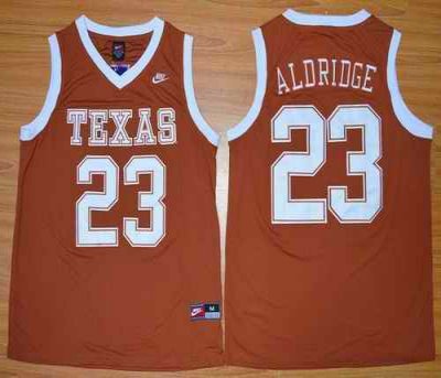 Longhorns #23 LaMarcus Aldridge Orange Basketball Stitched NCAA Jersey