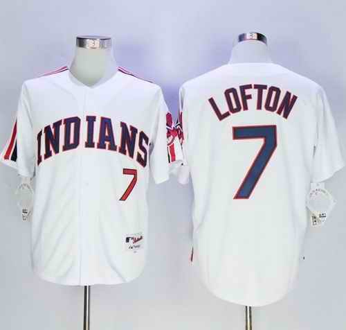 Indians #7 Kenny Lofton White 1978 Turn Back The Clock Stitched MLB Jersey