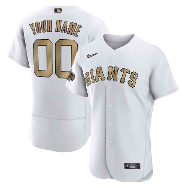 Men's San Francisco Giants Active Player Custom 2022 All-Star White Flex Base Stitched MLB Jersey