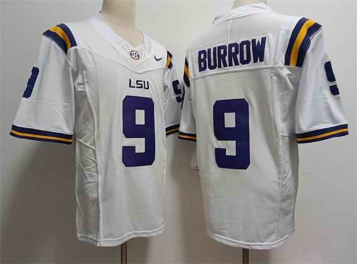 Men's LSU Tigers #9 Joe Burreaux White F.U.S.E 2023 Stitched Baseball Jersey