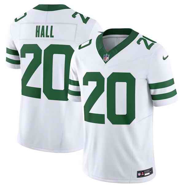 Men's New York Jets #20 Breece Hall White 2023 F.U.S.E. Vapor Limited Throwback Stitched Football Jersey