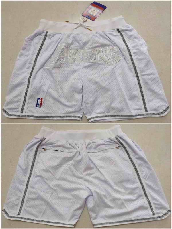 Men's Los Angeles Lakers White 'MVP' Shorts (Run Small)