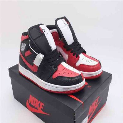 Women's Running Weapon Air Jordan 1 Red/Black Shoes 0306