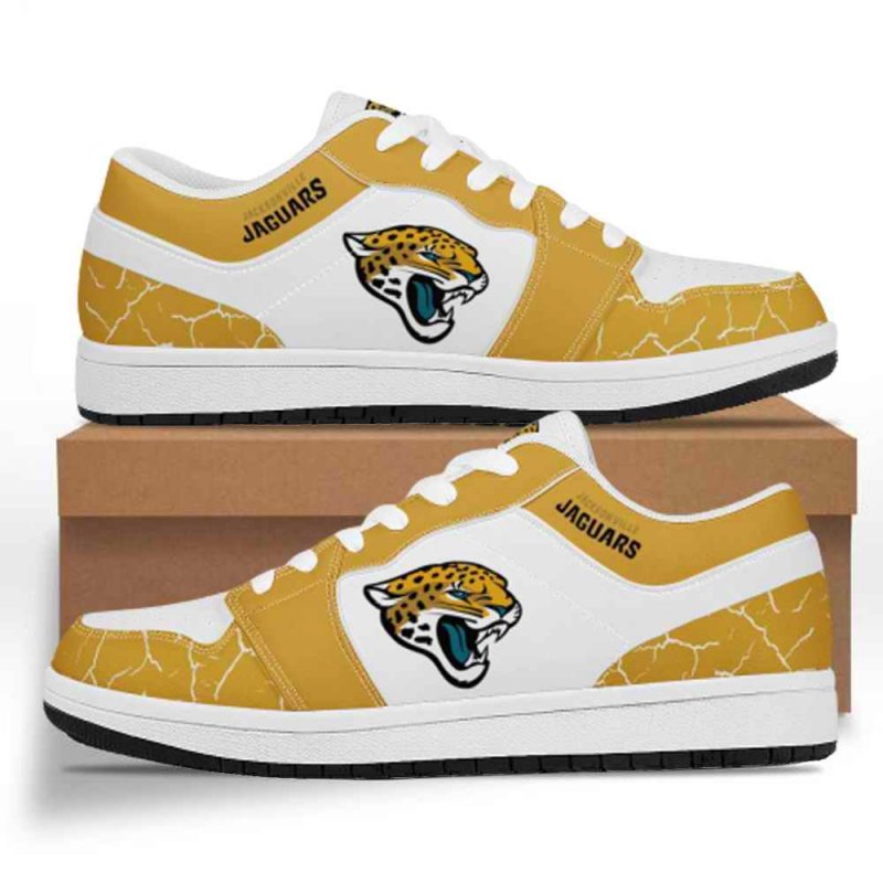 Women's Jacksonville Jaguars Low Top Leather AJ1 Sneakers 001