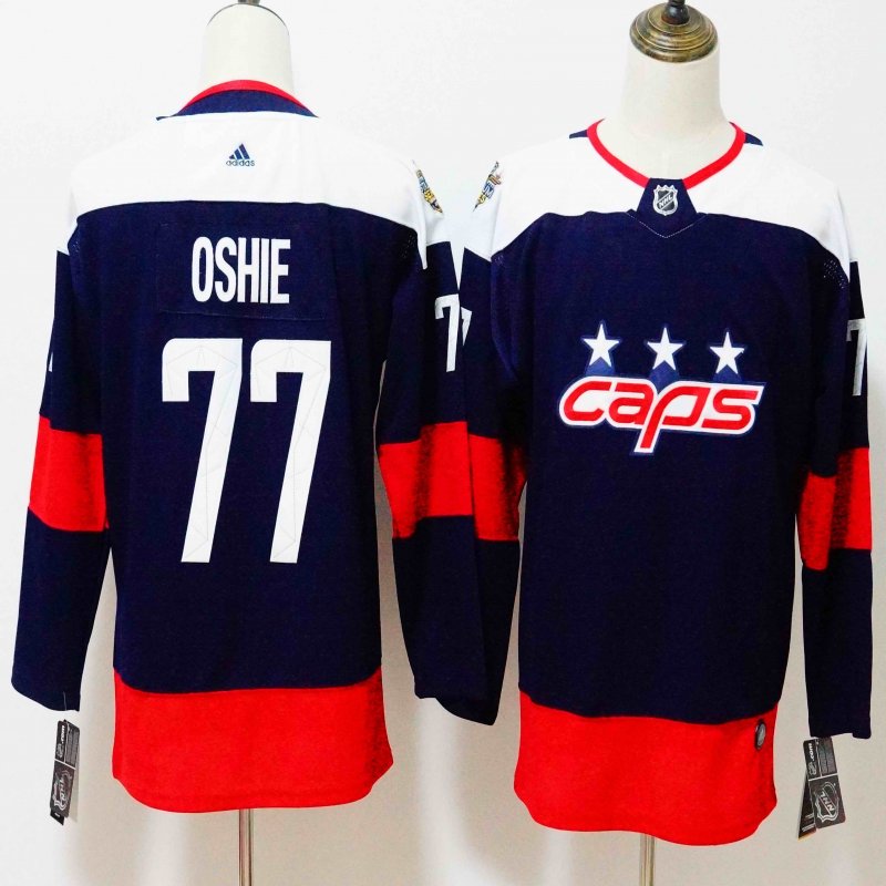 Men's Adidas Washington Capitals #77 TJ Oshie Navy 2018 NHL Stadium Series Authentic Pro Stitched NHL Jersey