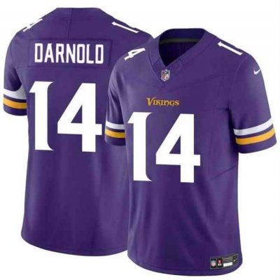 Men's Minnesota Vikings #14 Sam Darnold Purple 2024 F.U.S.E. Vapor Untouchable Limited Stitched Jersey