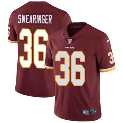 Men's Washington Redskins #36 D.J. Swearinger Burgundy Red Vapor Untouchable Limited Stitched NFL Jersey