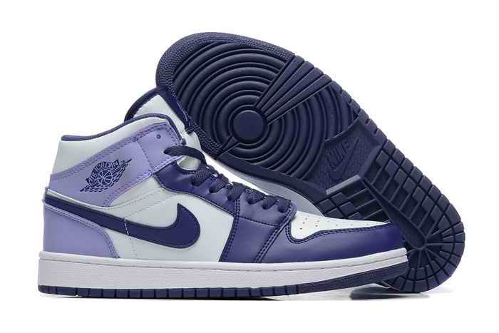 Men's Running Weapon Air Jordan 1 Purple/White Shoes 0582