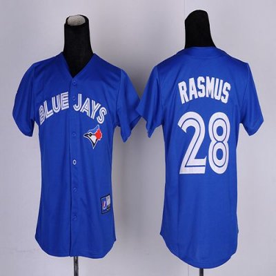 Blue Jays #28 Colby Rasmus Blue Women's Fashion Stitched MLB Jersey