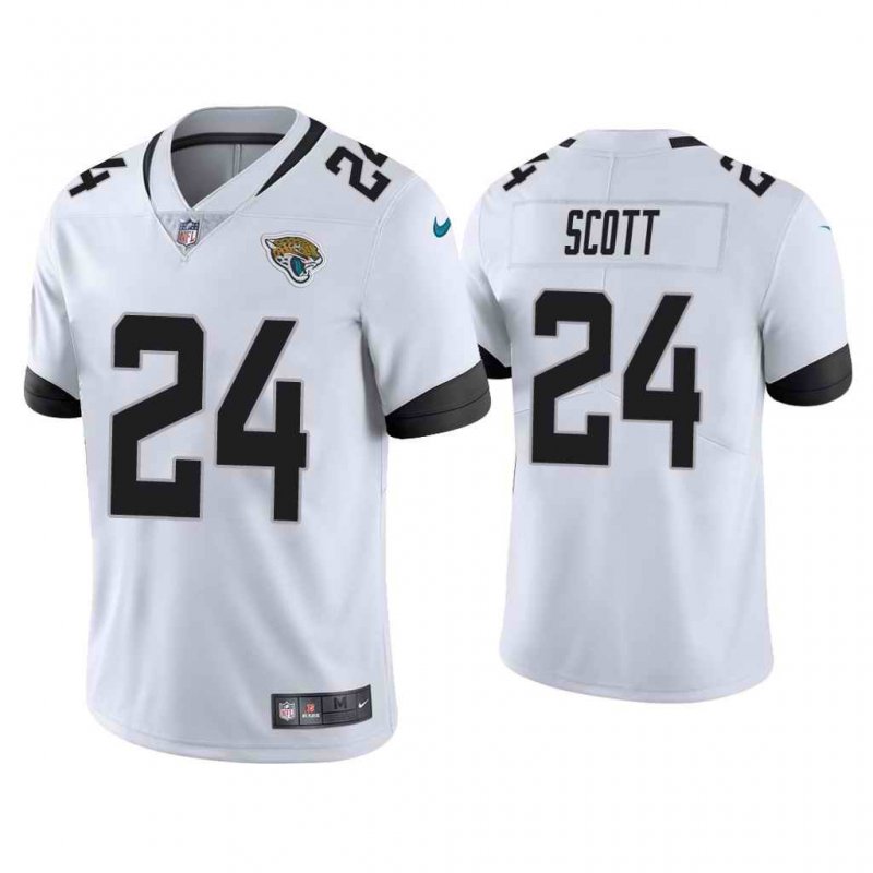 Men's Jacksonville Jaguars #24 Josiah Scott White Vapor Untouchable Limited Stitched Jersey