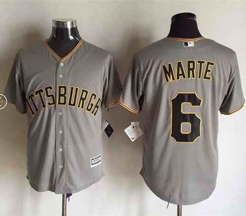 Pirates #6 Starling Marte Grey New Cool Base Stitched MLB Jersey