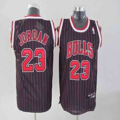 Bulls #23 Michael Jordan Stitched Black Red Strip Youth NBA Jersey