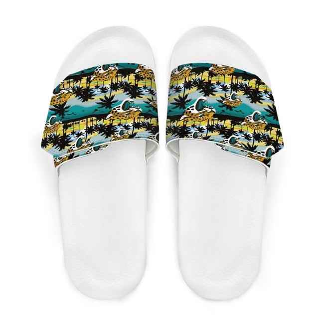 Women's Jacksonville Jaguars Beach Adjustable Slides Non-Slip Slippers/Sandals/Shoes 002