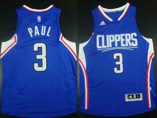 Clippers #3 Chris Paul Blue Stitched NBA Jersey