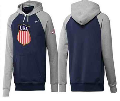 Olympic Team USA Pullover Hoodie Dark Blue & Grey