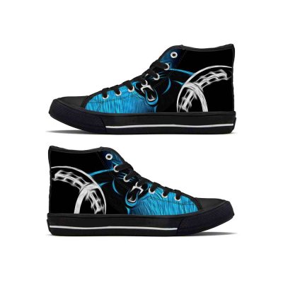 Men's Carolina Panthers High Top Canvas Sneakers 002