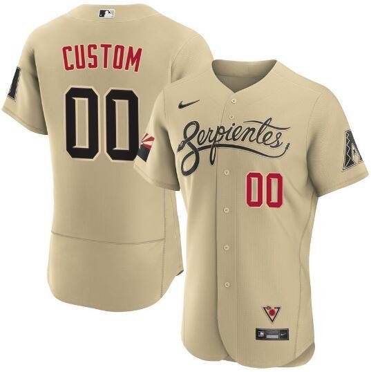 Men's Arizona Diamondbacks Customized 2021 Gold City Connect Flex Base Jersey