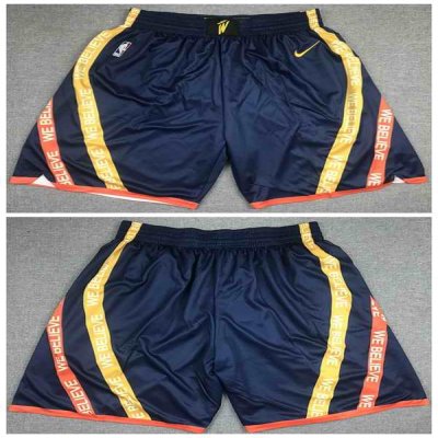 Men's Golden State Warriors Navy Shorts(Run Small)