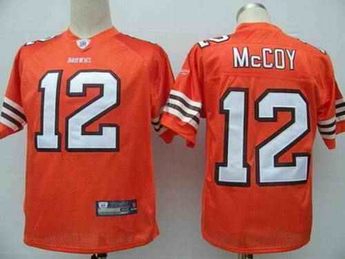 Browns #12 Colt McCoy Orange Stitched Youth NFL Jersey