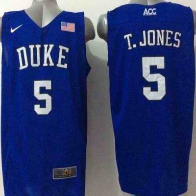 Blue Devils #5 Tyus Jones Royal Blue Basketball Elite Stitched NCAA Jersey