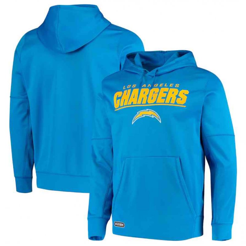 Men's Los Angeles Chargers Blue Combine Stated Pullover Hoodie