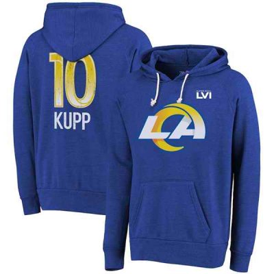 Men's Los Angeles Rams #10 Cooper Kupp 2022 Royal Super Bowl LVI Champions Pullover Hoodie