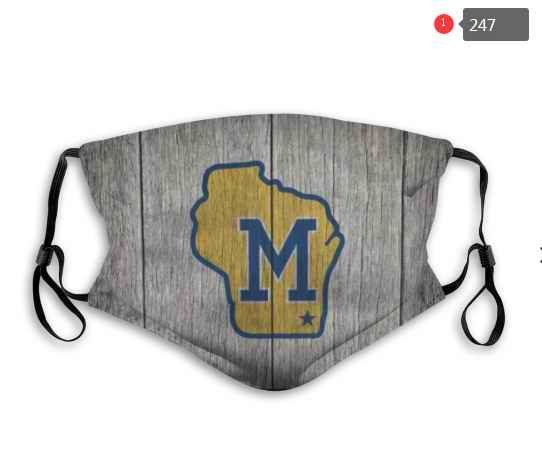 Milwaukee Brewers Face Mask 003 Filter Pm2.5 (Pls check description for details)