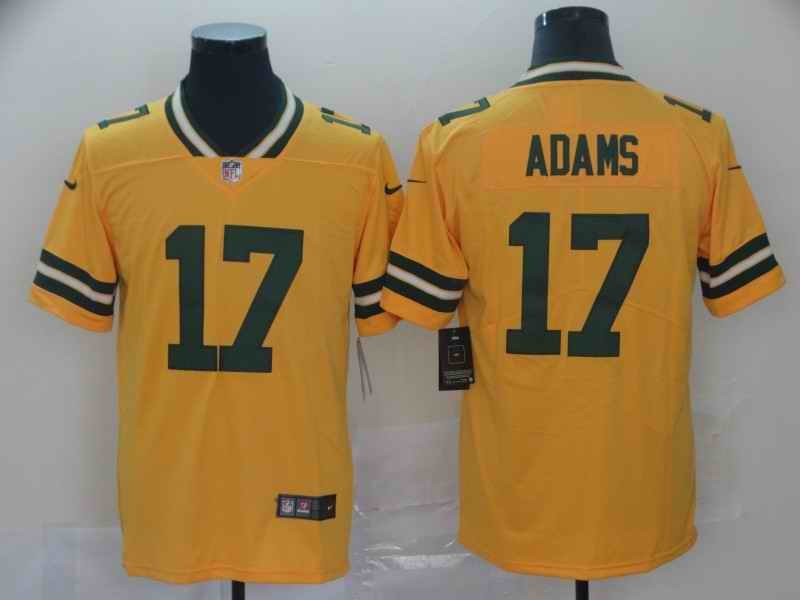 Men's Green Bay Packers #17 Davante Adams Gold Inverted Legend Stitched NFL Jersey