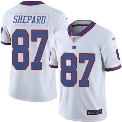 Nike Giants #87 Sterling Shepard White Youth Stitched NFL Limited Rush Jersey