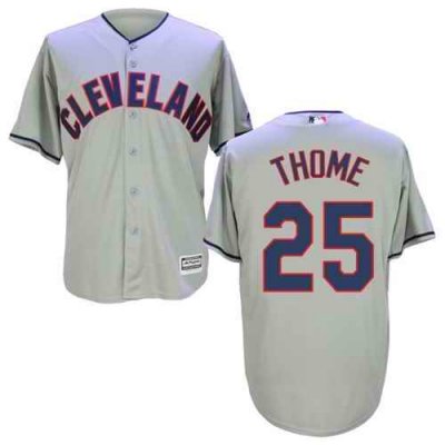 Indians #25 Jim Thome Grey New Cool Base Stitched MLB Jersey