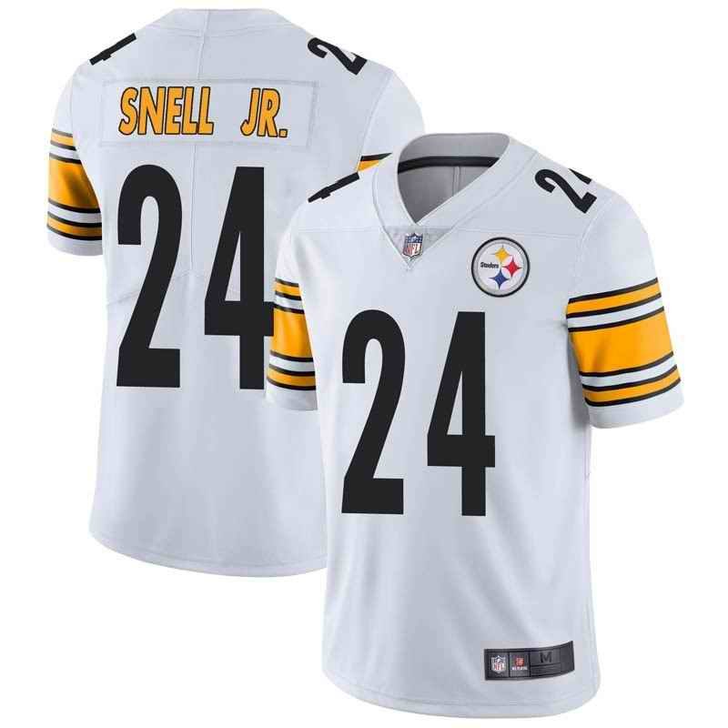 Men's Pittsburgh Steelers #24 Benny Snell Jr. White Vapor Untouchable Limited Stitched Jersey