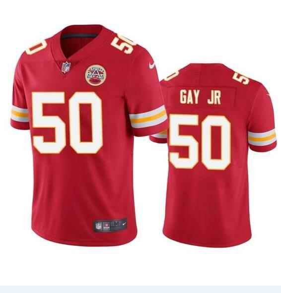 Men's Kansas City Chiefs #50 Willie Gay Jr. Red Vapor Untouchable Limited Stitched Jersey