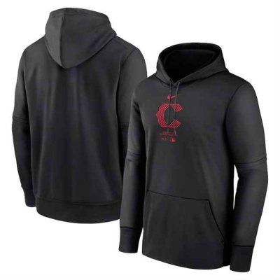 Men's Cincinnati Reds Black Collection Practice Performance Pullover Hoodie